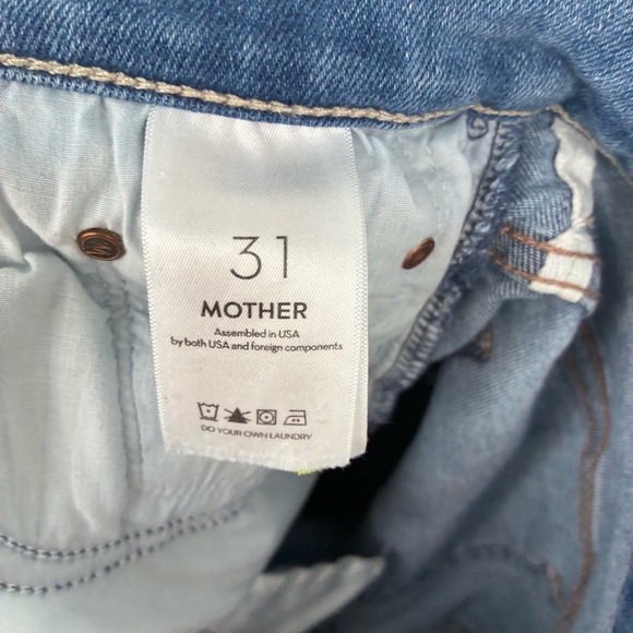 Mother 31 The Weekender Groovy Kind Love Denim Blue Jeans Wide Leg Denim Flare - Picture 7 of 10